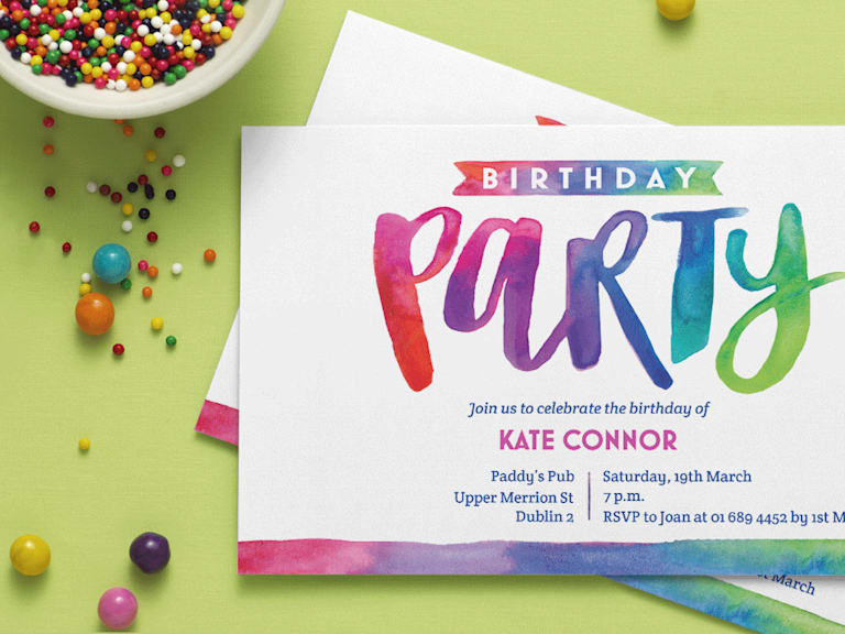 Birthday Invitations & Personalised Party Favours Vistaprint